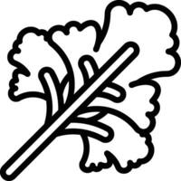 Parsley Icon. Thin Line Parsley Icon vector