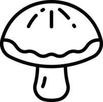 Mushroom Icon. Thin Line Mushroom Icon vector