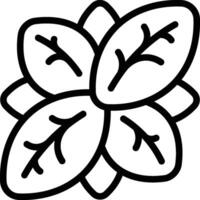 Basil Icon. Thin Line Basil Icon vector