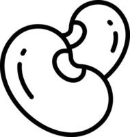 Beans Icon. Thin Line Beans Icon vector