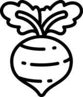 Beet Icon. Thin Line Beet Icon vector