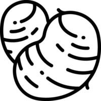 Potato Icon. Thin Line Potato Icon vector