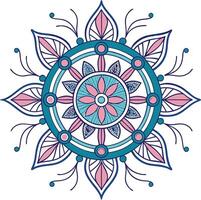 Circular pattern in the form of a mandala. Henna tatoo mandala. Mehndi style vector