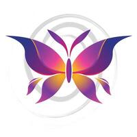 a colorful butterfly design butterfly logo vector