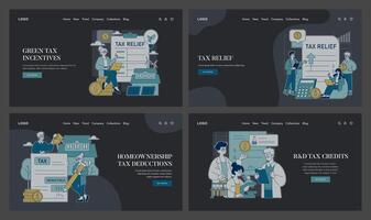 Innovative Design Concepts for a Creative Tax Relief Website That Engages Users Effectively vector