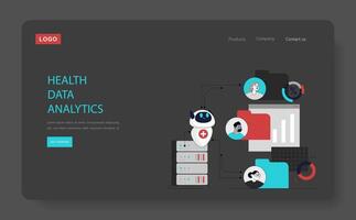 Automation In Healthcare. Flat Illustration vector