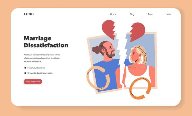 Men Midlife Crisis. Flat Illustration