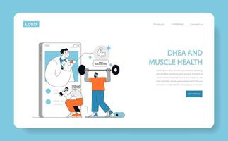 DHEA Supplement. Flat Illustration vector