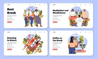 Burnout Breaks. Flat Illustration vector