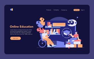 Tech Help Across Generations. Flat Illustration vector