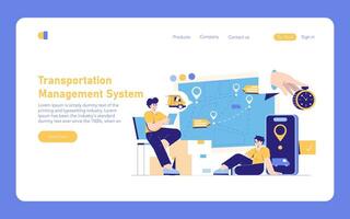 Logistics Automation. Flat Illustration vector