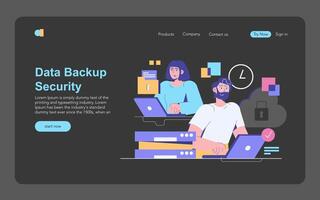 Data Science. Flat Illustration vector