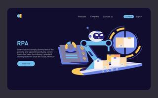 Logistics Automation. Flat Illustration vector