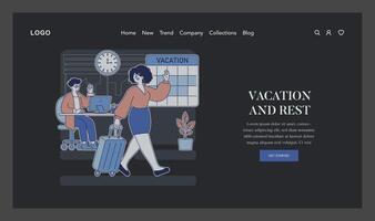 Work Burnout Prevention. Flat Illustration vector