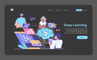 Data Science. Flat Illustration vector