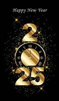 Free Happy New Year 2025 creative template, new year Greeting template. vector