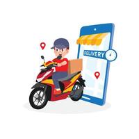 Scooter Express Courier for Every Need vector