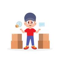 Efficient and Fast Delivery Service vector