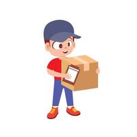 A Friendly Face in Delivery Service vector
