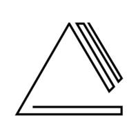 Minimalist Triangle Light Icon Design Illustration vector