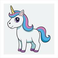 A unicorn with simple background vector