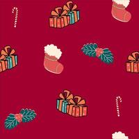 pattern seamless with winter elements vector