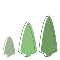 Minimal Christmas Trees in Three Sizes vector