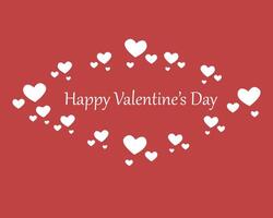 Valentines Day Text with Heart Design vector
