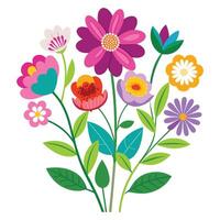 Spring flower collection vector