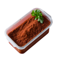 Bold Red Seasoning in a Rectangular Plastic Container with a Fresh Sprig png