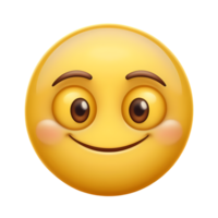 Smiling Emoji with Blushing Cheeks on Transparent Background png