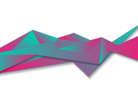Abstract geometric low poly design png