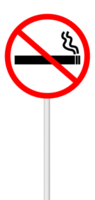 no fumo cartello su un' vuoto sfondo con un' bianca polo. adatto per Salute regolamenti, pubblico sicurezza, o segnaletica progetti. png