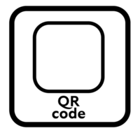 Empty frame sign for QR code on a blank background. Ideal for advertising, promotions, or digital marketing. png