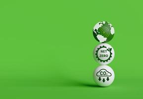 Environmental management goals. Concept of net zero, green community, reducing carbon dioxide emissions target. limit climate change and global warming photo