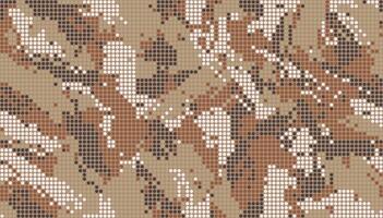 Digital military camouflage. Seamless camo pattern. Halftone dots background. Brown color abstract texture for print on fabric, textile or paper vector
