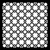 Arabic geometric pattern. Islamic ornament mashrabiya panel. Wall screen. Islamic window frame. Cnc router grill isolated on white background. Template for laser cutting vector