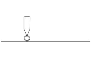 Continuous one line drawing of Exclamation mark vector