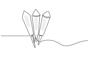 Party popper continuous one line drawing vector