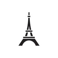 The eiffel tower is shown in black and white vector