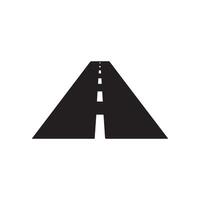 An empty road with a white background vector