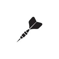 A dart is shown in a black and white icon vector