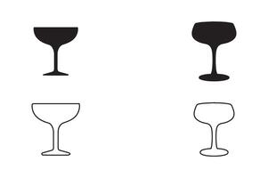 Coupe Wine glass outline icon. illustration. single high quality outline symbol for web design or mobile app vector