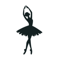 ballet dancer silhouette isolated on transparent background png
