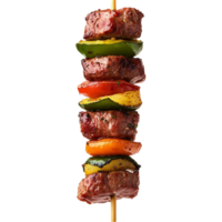 Grilled Meat on Skewers on Transparent Background png