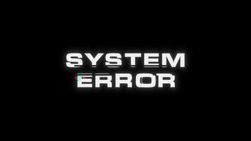 System Error glitch banner. Glitch Effect System Error video