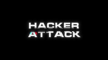 Hacker Attack glitch banner. Glitch Effect Hacker Attack video
