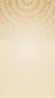 Looping Animation Of Hand Drawn Circular Mandala Art with Detailed Patterns on Clean And Soft Vertical Background Design video
