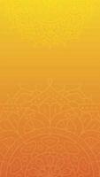 Subtle Delicate And Detailed Mandala Design on Yellow to Orange Gradient Vertical Looping Animation Background video