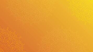 Simple Gradient Warm Horizontal Looping Animation Background Design with Subtle Delicate Mandala Artwork video